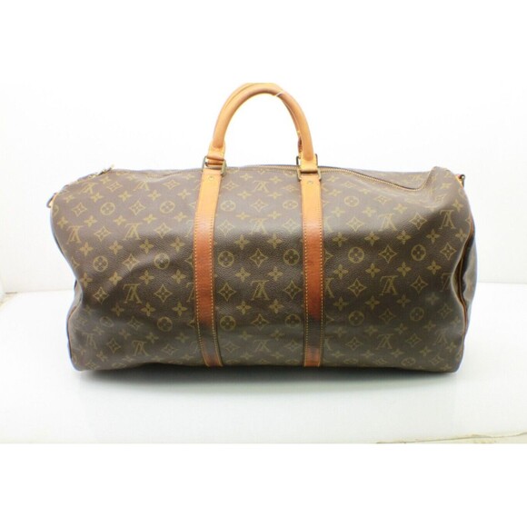 🔥 LOUIS VUITTON Monogram Keepall Bandouliere 55 Boston Bag M41414 LV 55219 🔥 - Picture 6 of 12